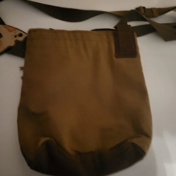 Chala Purse Handbag Brown Canvas Crossbody with Key Chain Tote Bag Kitty Cat - Picture 4 of 6